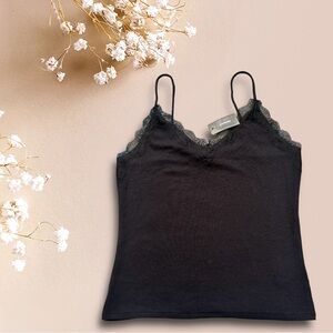 Essential Elegance: EXPRESS V-Neck Black Top in Size L